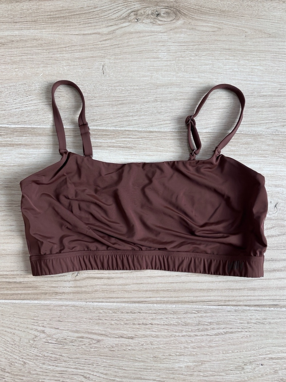 Fabletics Yitty Smoothed Reality Square Neck Bralette Bra Brown Size Large